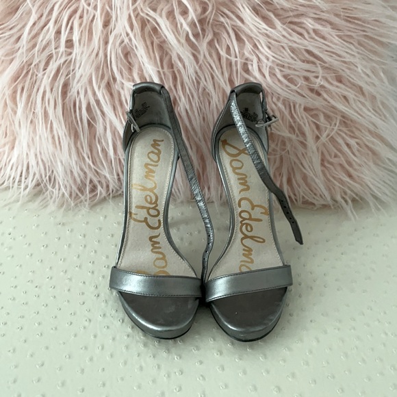 Sam Edelman size 4 heel sandal silver - Picture 1 of 6